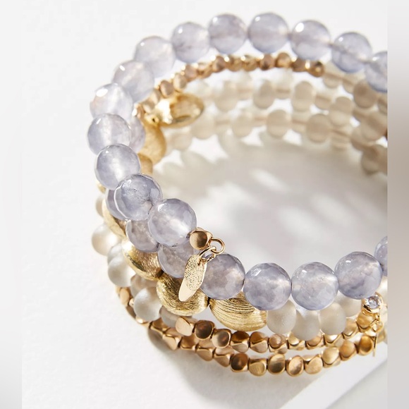 New Anthropologie x Serefina Beaded Coil Bracelet - Picture 2 of 8